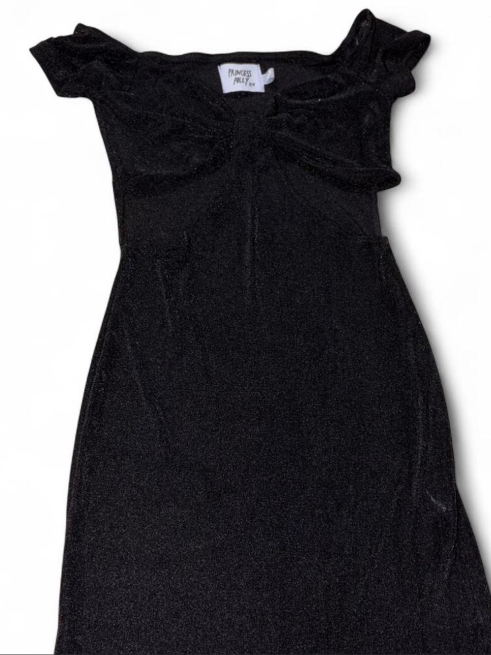 Princess Polly black off the shoulder dress